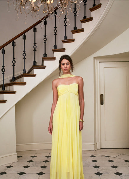 open lace back dress Delfi Collective Daphne Dress in Yellow – TrenLend