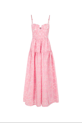 Maison Armory Windsor Maxi in Sugared Pink Jacquard