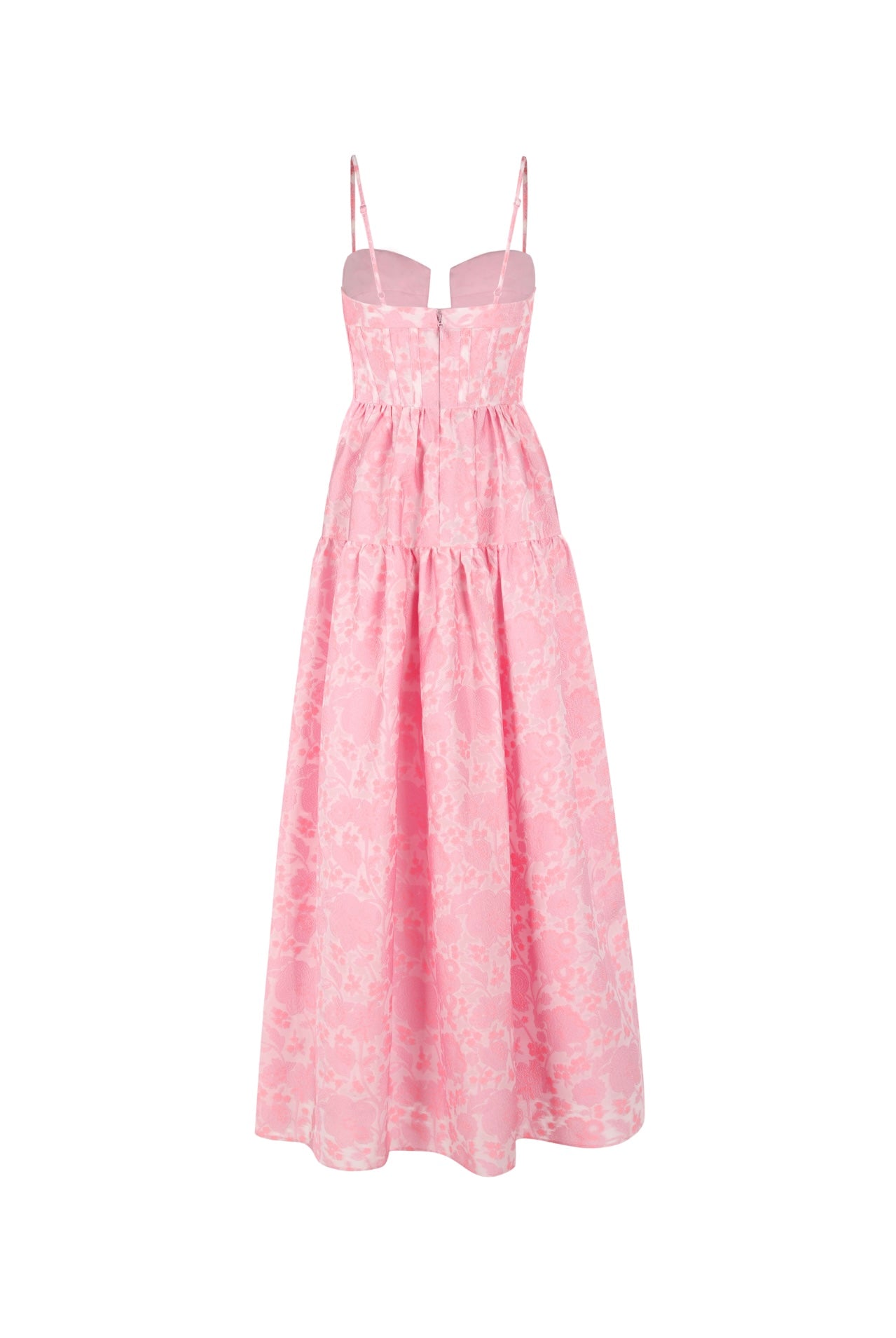 Maison Armory Windsor Maxi in Sugared Pink Jacquard TrenLend Maison Armory Windsor Maxi in Sugared Pink Jacquard TrenLend