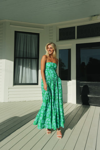 De Loreta x TrenLend Golondrina Dress in Andina Verde