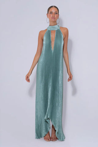 L'idee Opera Gown in Evergreen Shimmer