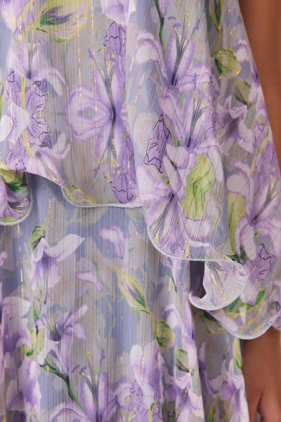 elliatt purple flower dress Solene Halter Gown - Purple Floral - M