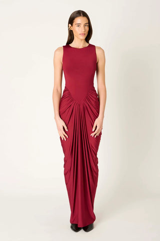 Nia Moors Dress in Cabernet