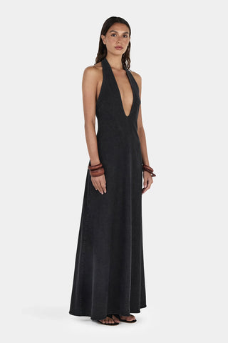 Hansen & Gretel Rae Maxi Dress in Charcoal