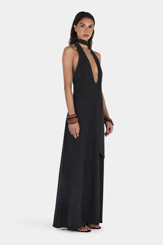 Hansen & Gretel Rae Maxi Dress in Charcoal