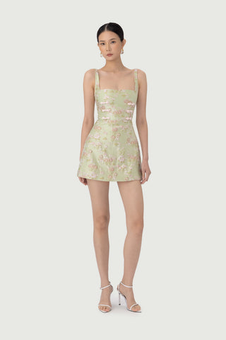 Sau Lee Antonia Brocade Mini Dress