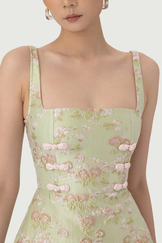 Sau Lee Antonia Brocade Mini Dress