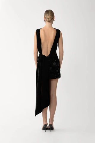 Sau Lee Winter Velvet Mini Dress