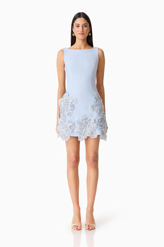 Elliatt Skye Embellished Mini Dress in Blue