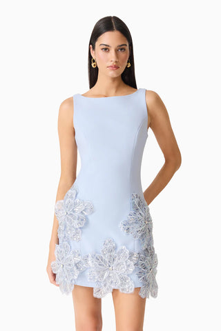 Elliatt Skye Embellished Mini Dress in Blue