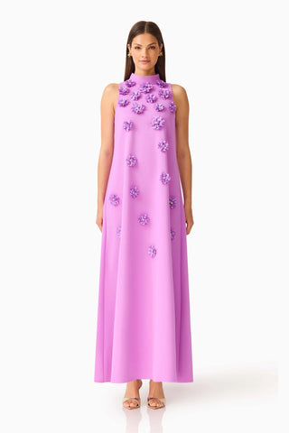 Elliatt Solenne Halter Maxi Dress in Purple