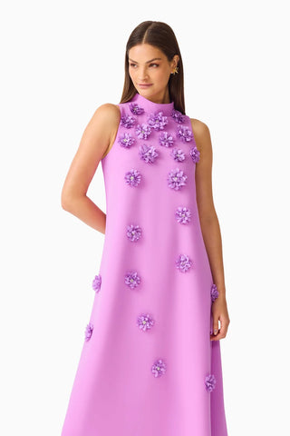 Elliatt Solenne Halter Maxi Dress in Purple