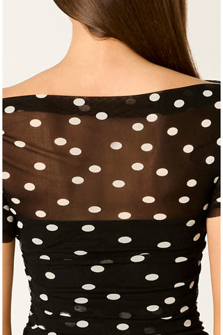 Nia Aria Dress in Black/Ivory