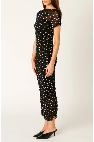 Nia Aria Dress in Black/Ivory