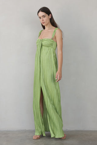 Sabina Musayev Olive Dress in Tropical Green