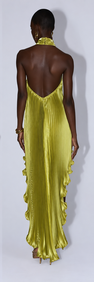 L'idee Caribbean Mini Dress in Chartreuse