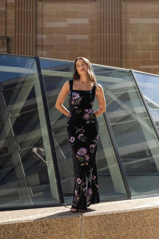 Elliatt Clio Sequin Gown in Black