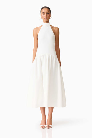 Elliatt Nolana Halter Dress in White