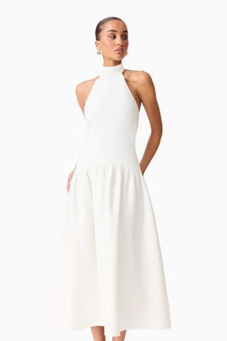 Elliatt Nolana Halter Dress in White