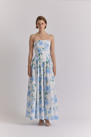 De Loreta Golondrina Dress in Peonia Blue