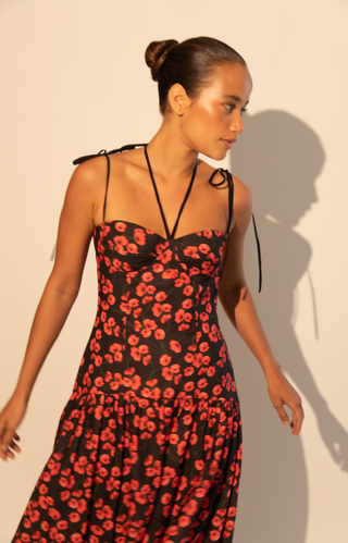 Kleid Aisha Dress in Poppy Black