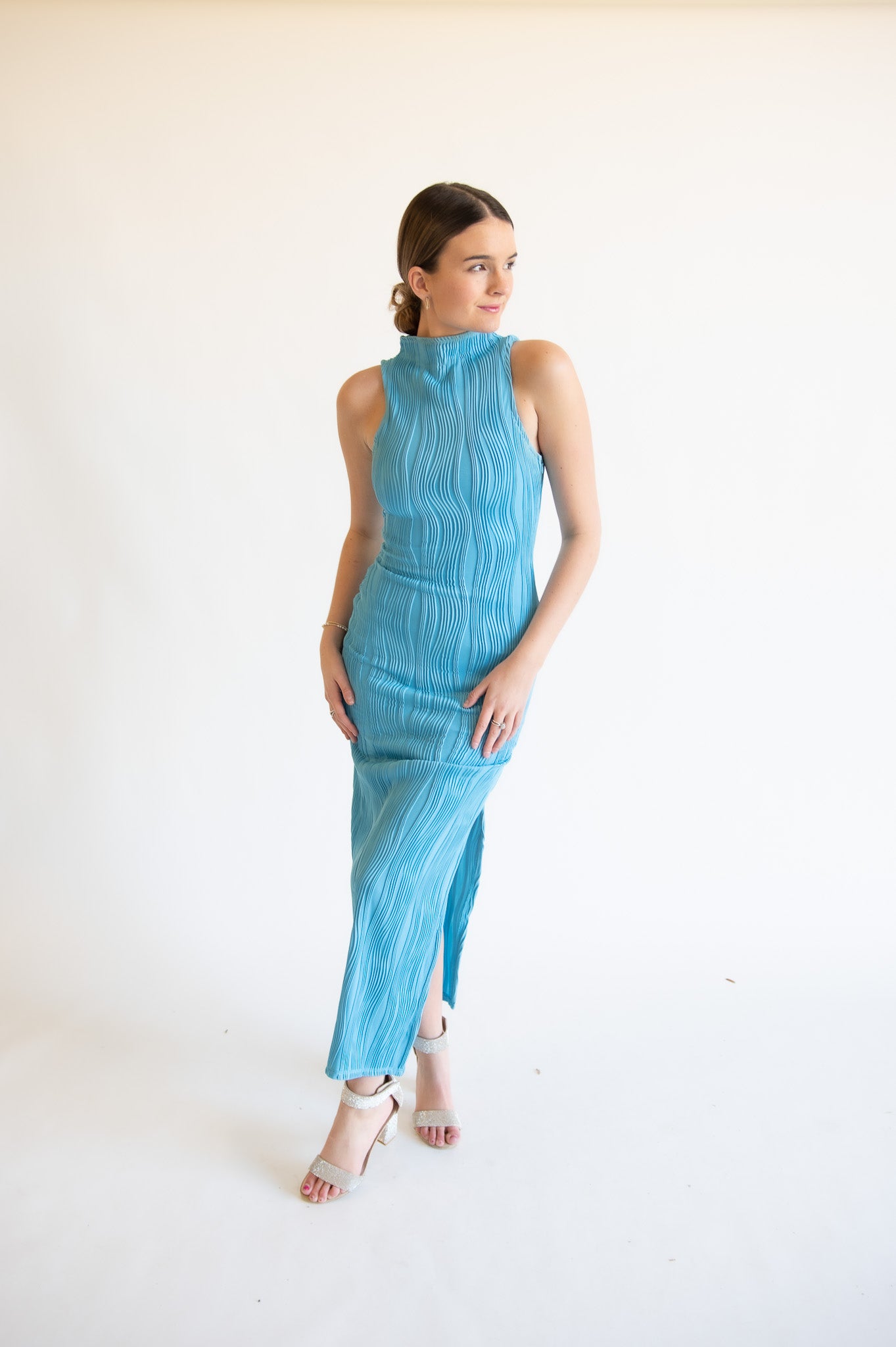 Charcoal Clothing Blue Maxi Dress