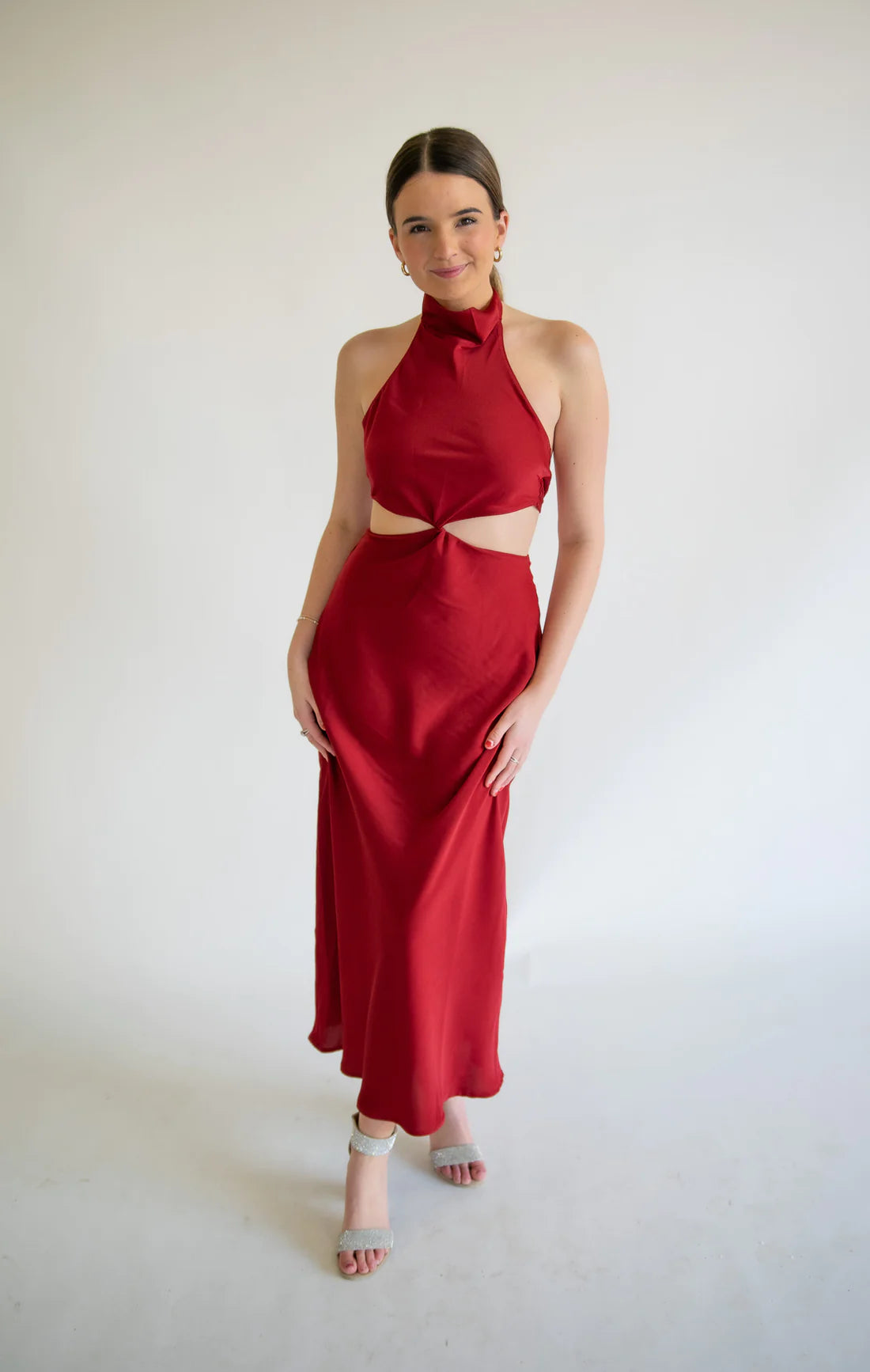 Claire Cutout Maxi Red