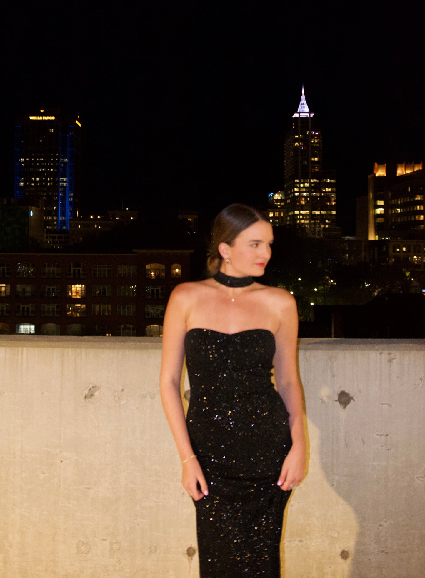 Jessica Mclintock x Gunne Sax Vintage Shimmer Black Gown